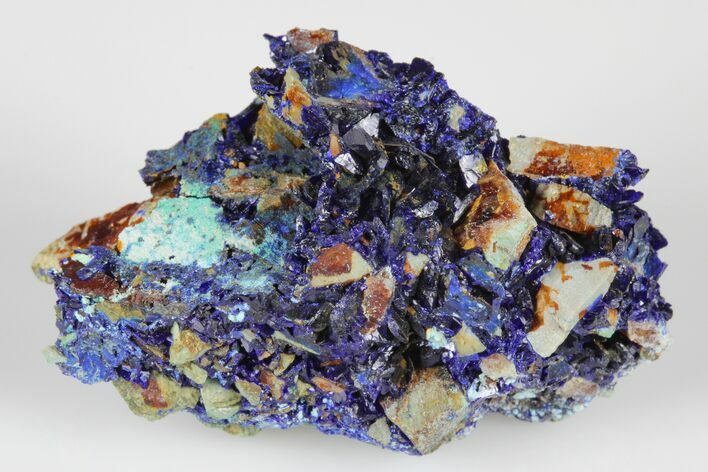 Sparkling Azurite Crystal Cluster - Laos #178118